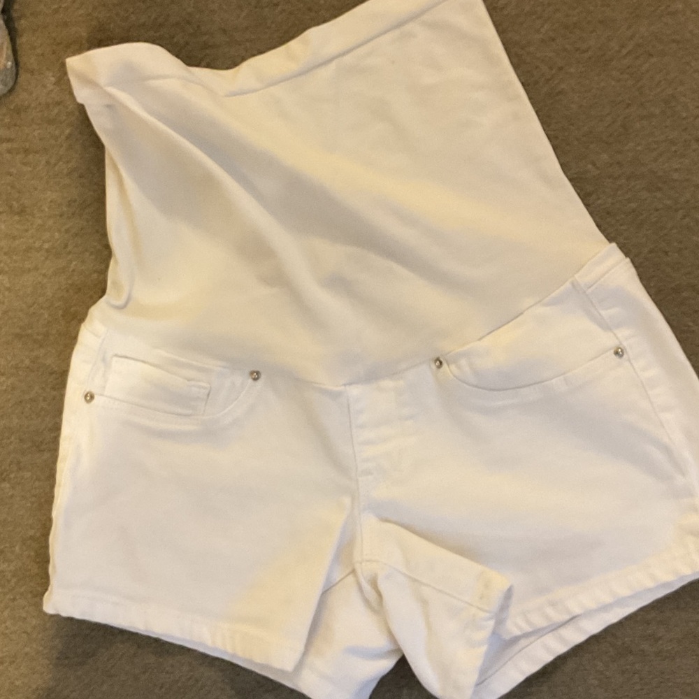 YMI High Waist White Women's Shorts maternity - Picture 1 of 3